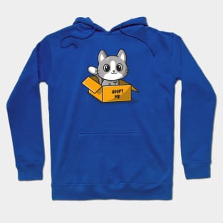 Cute Cat In Box Cartoon Hoodie